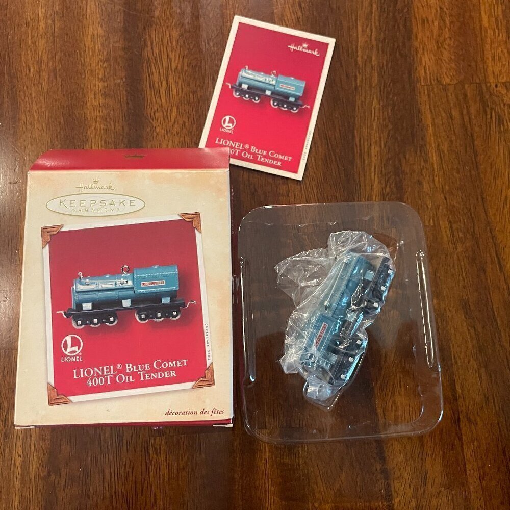 Hallmark Keepsake Ornament Lionel Blue Comet 400T Oil Tender!